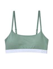 Zsályazöld női melltartó modállal