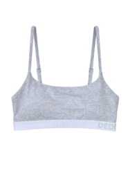 Világosszürke melírozott női melltartó modállal