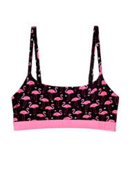 Vidám női melltartó modállal Flamingók és szívek