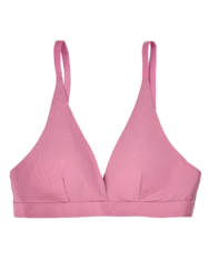 Безшевен сутиен с триъгълни чашки в цвят пепел от рози