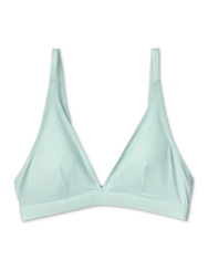 Jasnozielona bezszwowa braletka z trójkątnymi miseczkami