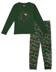 Veselé dámské pyžamo Panda červená