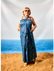 Vidám strandkendő Türkiz virágok