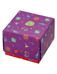 Квадратна подаръчна кутия Парти