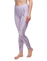 Veselé fitness legíny Květy levandule