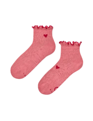 Chaussettes cutecore Cœurs rouges