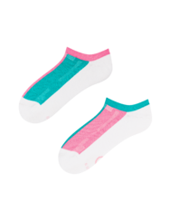 Функционални чорапи за маратонки в розово и тюркоазено