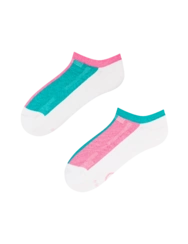 Chaussettes fonctionnelles roses et turquoise pour baskets Chaussettes fonctionnelles roses et turquoise pour baskets