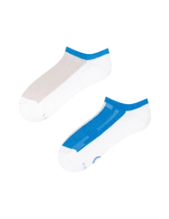 Chaussettes fonctionnelles grises et bleues pour baskets Chaussettes fonctionnelles grises et bleues pour baskets