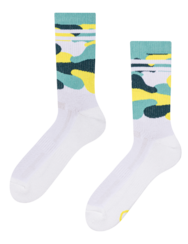 Весели функционални чорапи Лайм камуфлаж