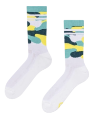 Veselé funkční ponožky Limetková kamufláž