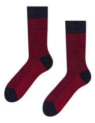 Kék-piros mintás zokni