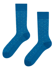 Modro-limetkové vzorované ponožky