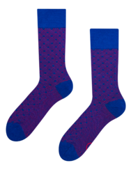 Фигурални чорапи в синьо и магента