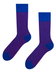 Chaussettes à motifs bleu et rouge magenta Chaussettes à motifs bleu et rouge magenta