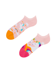 Весели чорапи за маратонки Еднорог в облаците