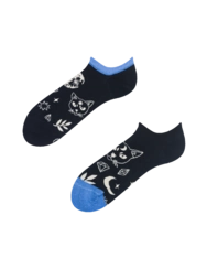 Veselé ponožky do tenisiek Mačka a mesiac 