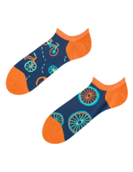 Весели чорапи за маратонки Оранжев велосипед