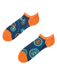 Veselé ponožky do tenisiek Oranžový bicykel