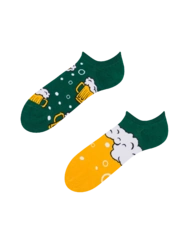 Veselé ponožky do tenisiek Pivo a bublinky