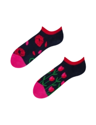 Veselé ponožky do tenisek Tulipánový polibek