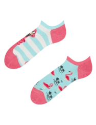 Veselé ponožky do tenisiek Zamotaný plameniak