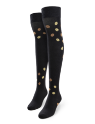 Over the Knee Socks Black Coffee