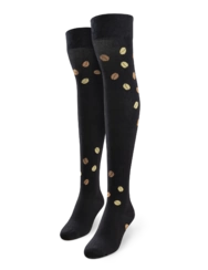 Over the Knee Socks Black Coffee