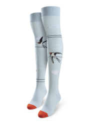 Over the Knee Socks Swallow Birds
