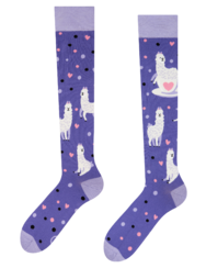 Весели чорапи до коляното Влюбена лама