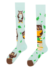 Calze al ginocchio Buonumore Gufo e libri