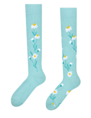 Весели чорапи до коляното тюркоазена лайка