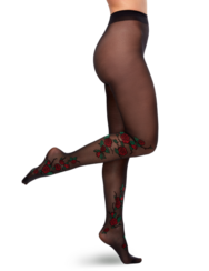 Nylon Tights Red Roses