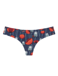 Women's Brazilian Panties Ladybugs & Poppy Flowers