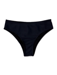 Černé plavkové kalhotky se zvýšeným pasem