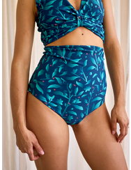 Damski dół od bikini MagicMix Turkusowe kwiaty