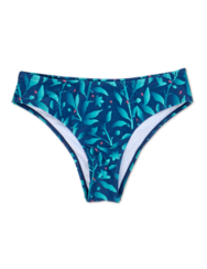 Дълбоко долнище на бански тип „бикини“ Тюркоазени цветя