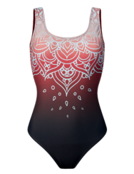 Vidám egyrészes női fürdőruha Etnomandala