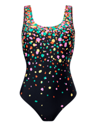 Veselé dámské jednodílné plavky Barevné kapky