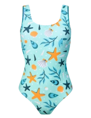 Maillot de bain une pièce rigolo Coquillages Maillot de bain une pièce rigolo Coquillages