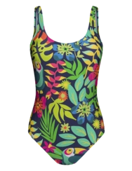 Veselé dámské jednodílné plavky Tukan v džungli