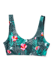 Vidám sportos bikini felső Esőerdő