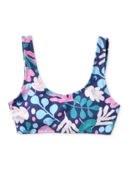 Veselá sportovní plavková podprsenka Barevné listy