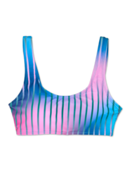 Top bikini sportivo Buonumore Righe viola