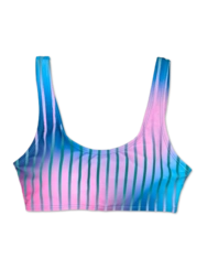 Veselý športový vrchný diel plaviek Fialové pásiky