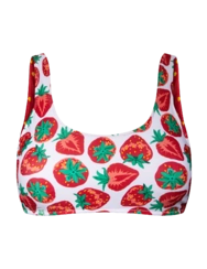 Vrolijke sportbikinitop Aardbeien