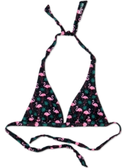 Haut de bikini triangulaire rigolo Flamants et feuilles Haut de bikini triangulaire rigolo Flamants et feuilles
