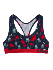 Women's Bralette Ladybugs & Poppy Flowers