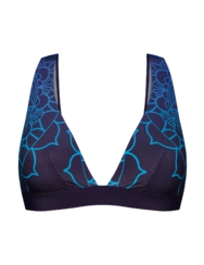Veselá dámska bezšvová podprsenka Tmavomodrá mandala