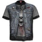 Plus Size T-shirt Denim Vest Plus Size T-shirt Denim Vest